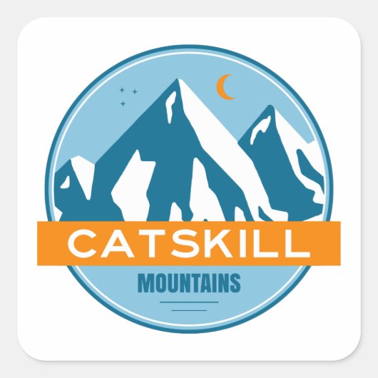 Catskills Mountains New York Vierkante Sticker (Voorkant)