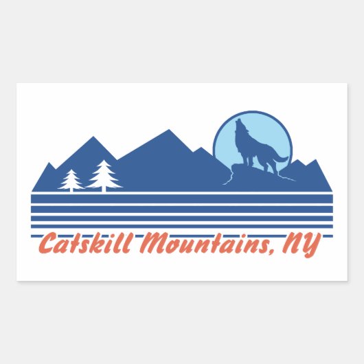 Catskills Mountains NY Rechthoekige Sticker (Voorkant)