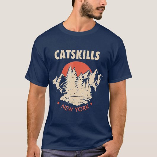 Catskills New York NY Hiking Mountains T-shirt (Voorkant)