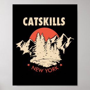 Catskills New York Ny Wandelen Bergen T Shirt Poster