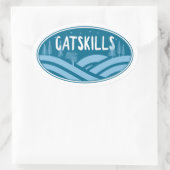 Catskills New York Outdoors Ovale Sticker (Tas)