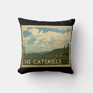 Catskills New York Vintage Travel Kussen