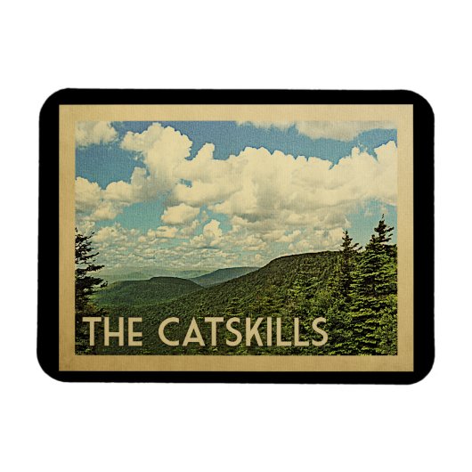 Catskills New York Vintage Travel Magneet (Horizontaal)