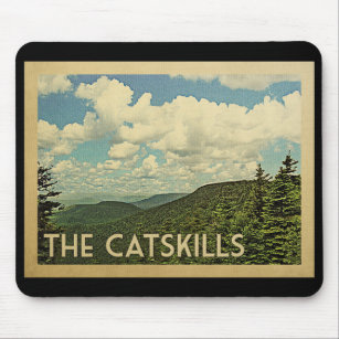 Catskills New York Vintage Travel Muismat