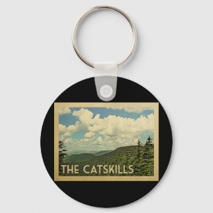 Catskills New York Vintage Travel Sleutelhanger