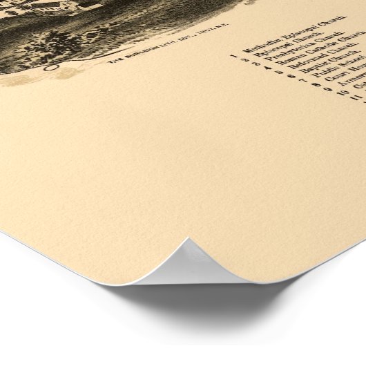 Catskills, NY Panoramic Map - 1889 Poster (Hoek)