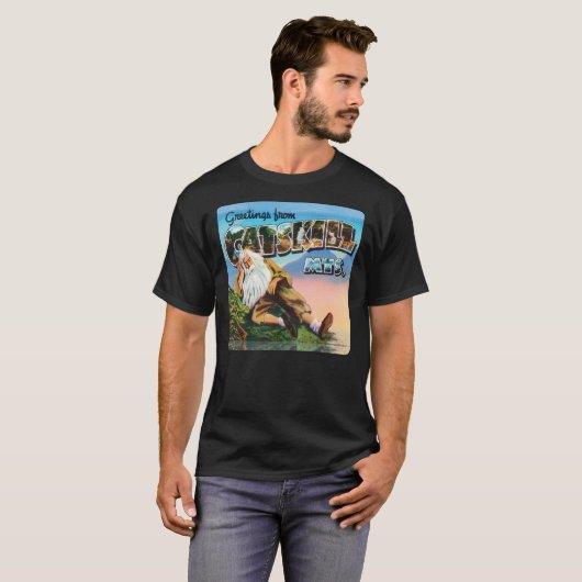 Catskills Rip Van Winkle  Briefkaart T-shirt (Voorkant volledig)