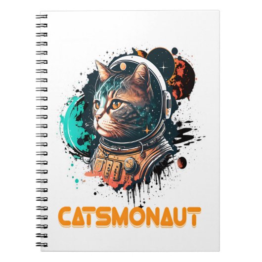 Catsmonaut Ruimtevaartkat Of Ruimtekat Notitieboek (Voorkant)