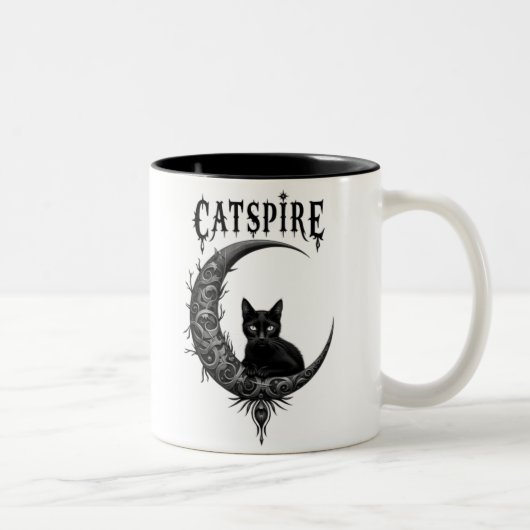 "CATSPIRE: Gotische Maan & kat mok Design (Rechts)