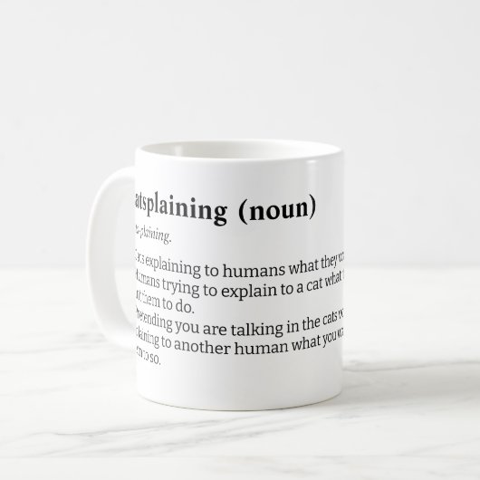 Catsplaining, kattenliefhebbers, eigenaren van hui koffiemok (Voorkant links)