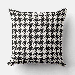 Catstooth Black en White Houndstooth Pattern Kussen