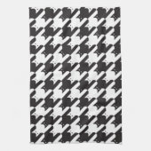 CatsTooth Black en White Theedoek (Verticaal)