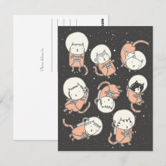 Catstronauten Briefkaart (Voorkant / Achterkant)