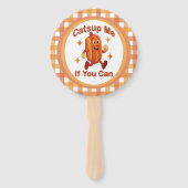 Catsup Me If You Can Funny Hot Dog beroemd gemaakt Handwaaier (Voorkant)