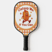 Catsup Me If You Can Funny Hot Dog beroemd gemaakt Pickleball Paddle (Achterkant)
