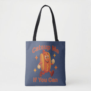 Catsup Me If You Can Funny Hot Dog beroemd gemaakt Tote Bag