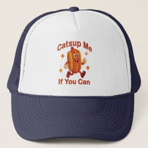 Catsup Me If You Can Funny Hot Dog beroemd gemaakt Trucker Pet