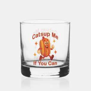 Catsup Me If You Can Funny Hot Dog beroemd gemaakt Whisky Glas