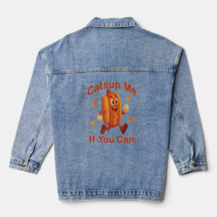 Catsup Me If You Can Grappige Hot Dog – Ketchup Wo Denim Jacket