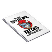 CatsVsDogsSpiralNotebook-FunnyCatQuoteUniqueDesign Notitieboek (Rechterzijde)