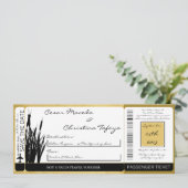 Cattail/Dragonfly Boarding Pass Uitnodiging voor b (Staand voorkant)