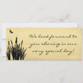 Cattail/Dragonfly Boarding Pass Uitnodiging voor b (Achterkant)