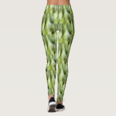 Cattail Fluff Natuur Abstract Patroon Leggings (Achterkant)