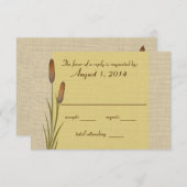Cattail Lake-respons RSVP Kaartje (Voorkant / Achterkant)