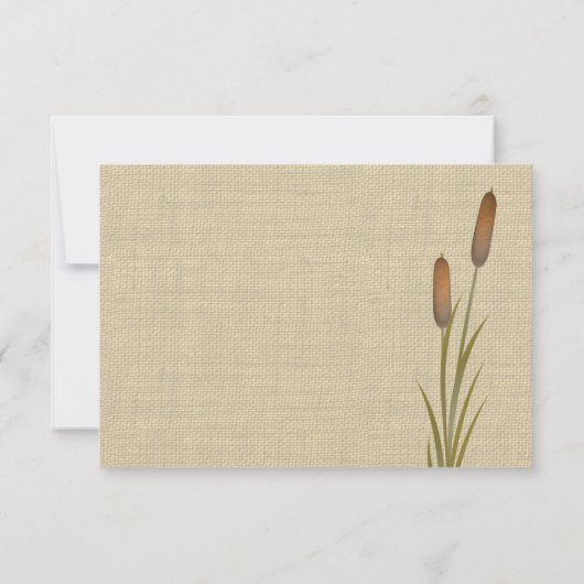 Cattail Lake-respons RSVP Kaartje (Achterkant)