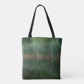 Cattail reflecties in vijver tote bag (Achterkant)