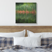 Cattail Reflections in Pond Orton Effect Canvas Afdruk (Insitu (Slaapkamer))