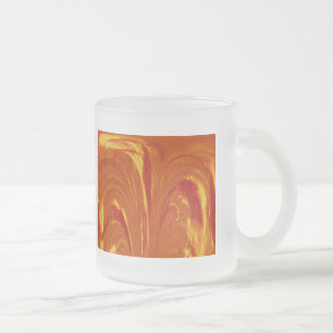 Cattails Abstract Glas Mok - Sinaasappel