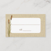 Cattails bij de Lake Seating Kaarten Plaatskaartje (Achterkant)