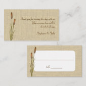 Cattails bij de Lake Seating Kaarten Plaatskaartje (Voorkant / Achterkant)