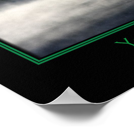 Cattails en mist op vijver Creëer uw eigen citaat Poster (Hoek)