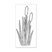 Cattails en Reeds Pond Plant Rubber Stamp Rubberstempel (Afrduk)
