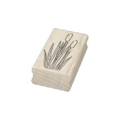Cattails en Reeds Pond Plant Rubber Stamp Rubberstempel (Stempel)