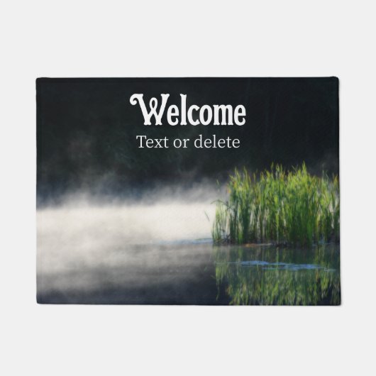 Cattails in de mist op een pasvorm deurmat (Voorkant)