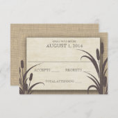 Cattails Lake Wedding Response RSVP Kaartje (Voorkant / Achterkant)