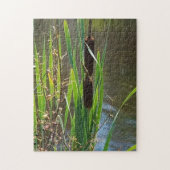 Cattails op de rivier legpuzzel (Verticaal)