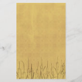 Cattails Pen en Ink Planten Tekening Briefpapier (Voorkant)