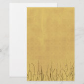 Cattails Pen en Ink Planten Tekening Briefpapier (Voorkant / Achterkant)