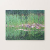 Cattails Pond Reflections Photo Painting Legpuzzel (Horizontaal)