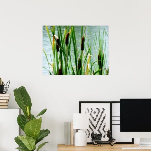 Cattails Poster (Thuiskantoor)