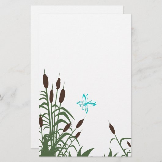 Cattails Stationery Briefpapier (Voorkant / Achterkant)
