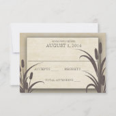 Cattails Water Front Wedding Response RSVP Kaartje (Voorkant)