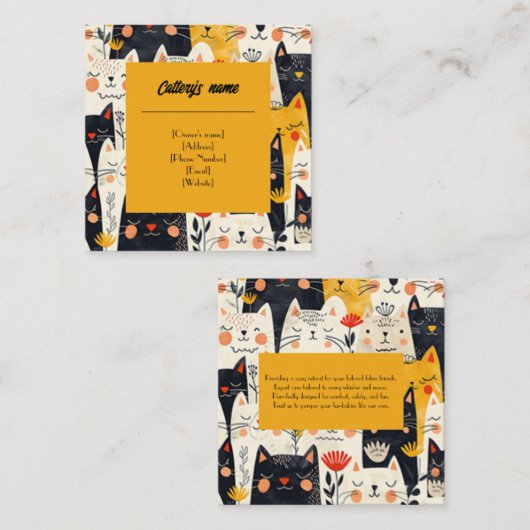 Catteries Visitekaartje (Voorkant / Achterkant)