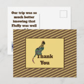 Catteringsappreciatie Mozaïek Kitten Bedankt Briefkaart (Voorkant / Achterkant)