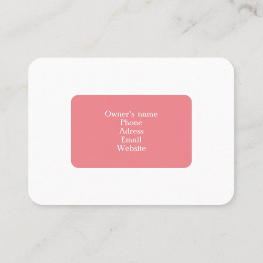 Cattery Visitekaartje (Achterkant)