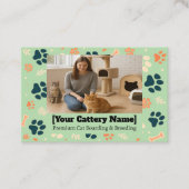 Cattery Visitekaartje met foto (Voorkant)